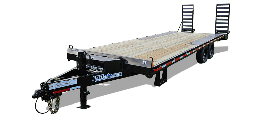Black Power-Coat Deck Over Trailer